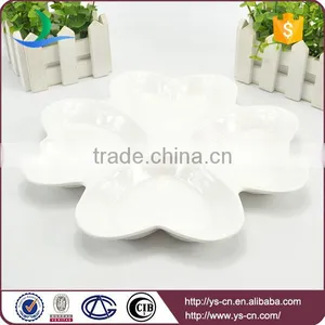 Wholesale White Ceramic Flower Design Kitchen Soy Sauce Dish thumbnail-1