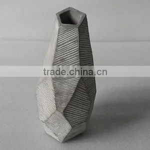 Cheap White Garden Concrete Plant Pots Flower Vase thumbnail-2