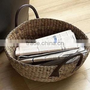 Natural Oval Water Hyacinth Pot Storage Baskets thumbnail-1