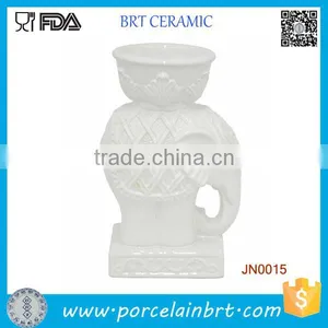 White Ceramic Elephant Style Porcelain Candle Holder thumbnail-1