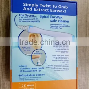 Portable Swab Disposable Earwax Removal Swab Safe Cleaner System With 16 Replacement Heads thumbnail-5