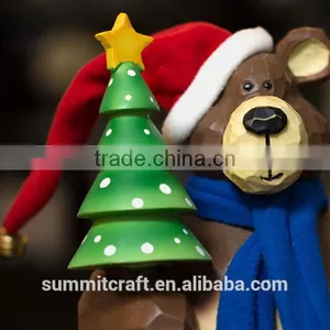Resin Teddy Bear Figurines Christmas Toy Moving Christmas Decorations thumbnail-5
