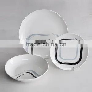 18pcs Porcelain Dinner Set With Decal,set of 18pcs Porcelain Dinnerware Set,3pcs Porcelain Dinnerware Set thumbnail-1