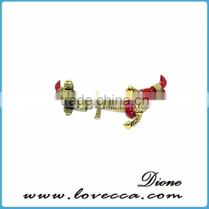 Custom Handmade Men's Genuine Leather Steel Anchor Hook Bracelet thumbnail-5