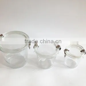 250ml Capactiy Tapered Locked Glass Stash Jar Cans With Glass Lid thumbnail-3