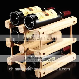 Solid Pine Wine Rack Handmade Wooden Wine Rack With Lighting Handmade Wooden Wine Rack With Low Price thumbnail-1