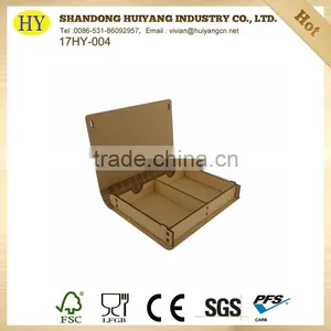 Unfinished Handmade Factory Book Shaped Wooden Packaging Box thumbnail-1