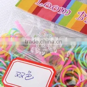 300PC Hair Band With 12 Buckles/Double Colors RUBBER BAND thumbnail-3