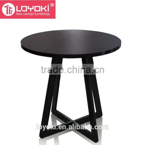 Modern Black Round and Square Shape Wooden Side Table High Quality Home Furniture End Table thumbnail-4