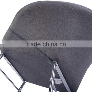 Fashionable Style Newest Dining Chair Fabric Cover With Metal Chair Frames thumbnail-4