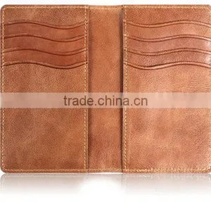 Retro Bifold Men Pure Leather Business Card Holder Fashion Card Wallet thumbnail-1