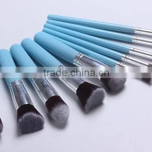 Wholesale 10pcs Makeup Brush Kabuki Brush With Wood Handle High Grade Slim Synthetic Hair thumbnail-1
