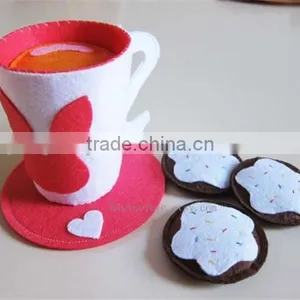 2017 Felt Pretend Play Food With Cup and Cookies for Girls and Children Made in China thumbnail-1