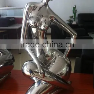 Stainless Steel Modern Statue Woman Body Art Indoor Decor thumbnail-2