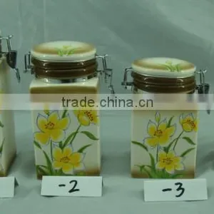 Ceramic Canister Set 4 With Airproof Seal thumbnail-1