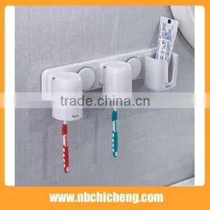Strong Suction Cup Toothbrush Holder Wash Rack Holder Toothbrush Holder Shaver Hanger Bathroom Sets thumbnail-1