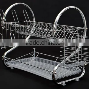 Stainless Steel Kitchen Storage Rack Dish Drying Rack Bowl Rack thumbnail-2