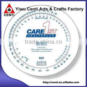 Custom Imprinted White Gloss Vinyl Plastic 3 Wheel BMI Calculator thumbnail-1