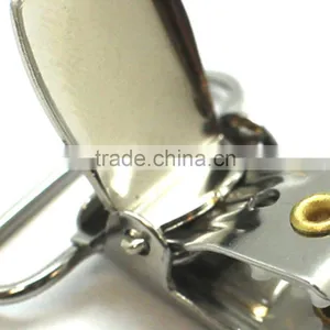 1" Stamping Steel Metal Suspender Clip With Plastic Teeth Inside for Garment, High Quality, Fashion Metal Clip thumbnail-4