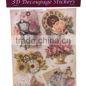 Printing Paper 3D Sticker, Hot Sale 3D Decoupage Stickers, Craft Gift Sticker for Decoration thumbnail-1