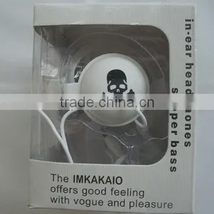 Skeleton Earphones Headphones 3.5MM BASS MP4 MP3 2 Earphone thumbnail-1