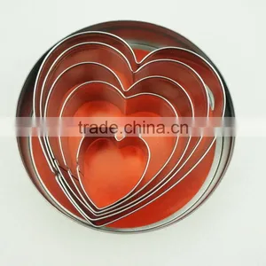 47097 5pcs Heart Shape Stainless Steel Cookie Cutter Set thumbnail-3