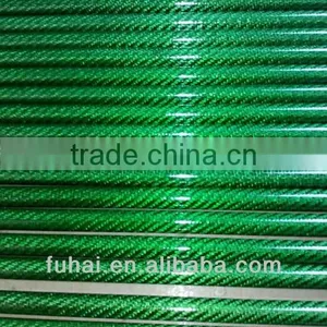 3K Green Twill Woven Carbon Fiber Tube thumbnail-1