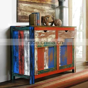 Buffet Console 2 Doors Boat Recycled Wood Furniture, Recycled Wood Furniture Indonesia thumbnail-1