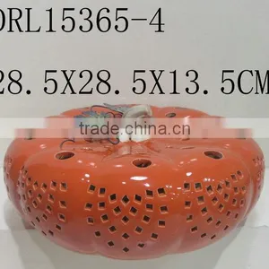 Hollow Pumpkin Ceramic Lantern Festival Holloween Decorations thumbnail-6