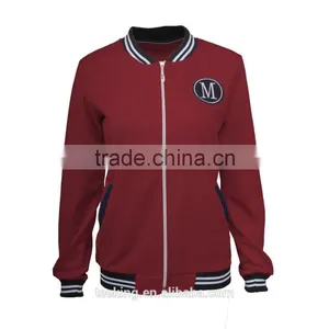 Ladies College Jacket Ladies Embroidery Baseball Jacket thumbnail-4