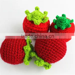 Wholesale Christmas Decorations Baby Photography Props Wool Knitting Toys Artificial Fruit Vegetable Toy thumbnail-5