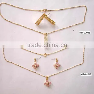 Fashion Alloy Necklace Sets, Fashion Alloy Jewelry, Metal Jewelry,CZ Stone Jewelry,simple Jewelry,elegant Jewelry,lady Jewelry thumbnail-1