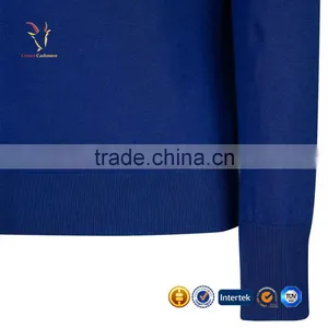 Latest Design Men Blue Cashmere Sweater Pullover Wool Sweater For Men thumbnail-3