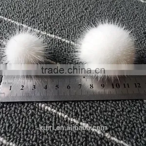Wholesale New 8 CM Colorful Mink Fur Ball/Rex Rabbit Fur Pom Poms For Key Chain thumbnail-1