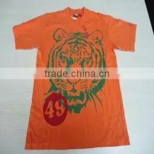 Men's Printed T-shirt in Orange, Made of 100% Cotton, Available in Various Sizes thumbnail-1