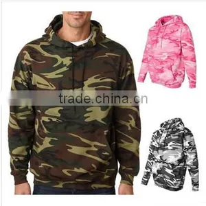 Wholesale Camo Fleece Hoodie Sweatshirt With Kinds of Colors thumbnail-1