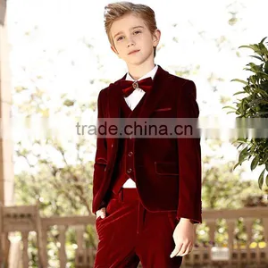 High Quality Velvet Sweat Formal Party Suits for Boys thumbnail-4