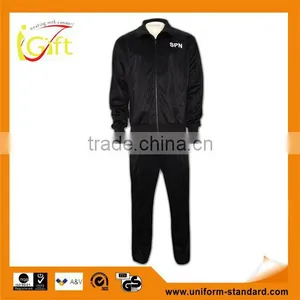 Custom Polyester Fashionable Black Hot Man Tracksuit Set (W066) thumbnail-1
