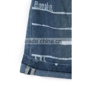 OEM Service Fashion Wholesale Printed Breathable Brand Blue Kid Jean for Summer thumbnail-5