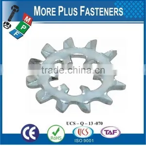Made in Taiwan Stainless Steel Carbon Steel External Internal Tooth Star Lock Washer Passivated Zinc Plated thumbnail-4