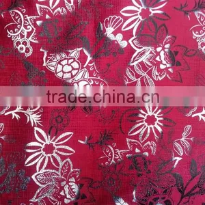 Changshu New 100% Polyester Flock Fabric With Hot Stamping for Upholstery thumbnail-1