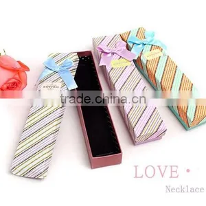 Jewelry Necklace Bracelet Present Bowknot Gift Display Box Case, Rose Flower Paper Gift Box thumbnail-1