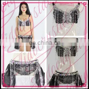 Aidocrystal Handmade Glamorous Belly Dance Costumes With Bra & Belt thumbnail-1
