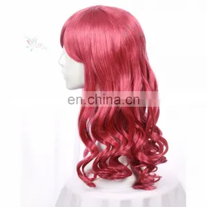 Attractive Women Red Highlights Curly Synthetic Hair Cosplay Anime Wigs thumbnail-4
