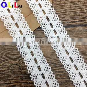 OLCT1944 2.5cm Fashion African White Cotton Crochet Guipure Lace for Ladies Dress thumbnail-2