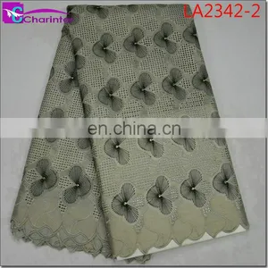 Sale Well African Wedding Big Voile Lace Fabrics LA2342 thumbnail-3