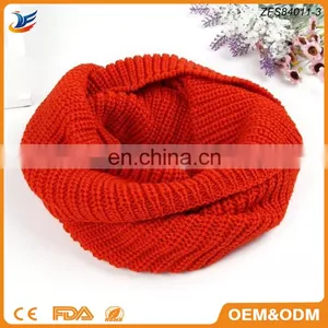 2018 Colors Knitting Loop Winter Scarf Infinity thumbnail-1