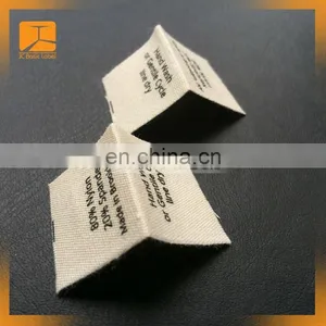 Environmental Brand Woven Label Tag for Foreign Trading Garments Cotton Clothes Neck Label thumbnail-1