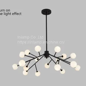 High Quality Metal And Glass Lighting Chandelier Pendant With G4 Lights thumbnail-1