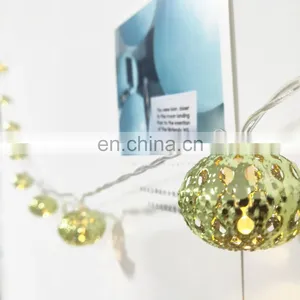 10L Led Iron Ball Night Ceiling Light Christmas Decoration Wall String Lights Indoor Home Garden Room Strip Lighting Morden thumbnail-1